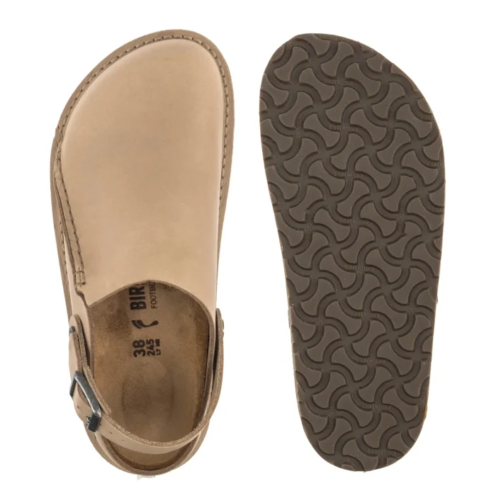 Kapcie Birkenstock Lutry Premium Wider Strap Tabacco Brown Natural Leather Oiled 1032562 – zdjęcie 5