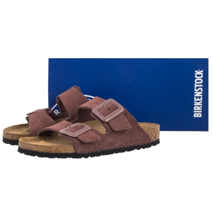 Klapki Birkenstock Arizona Cushion Buckle Pepper Suede 1033103 – zdjęcie 6