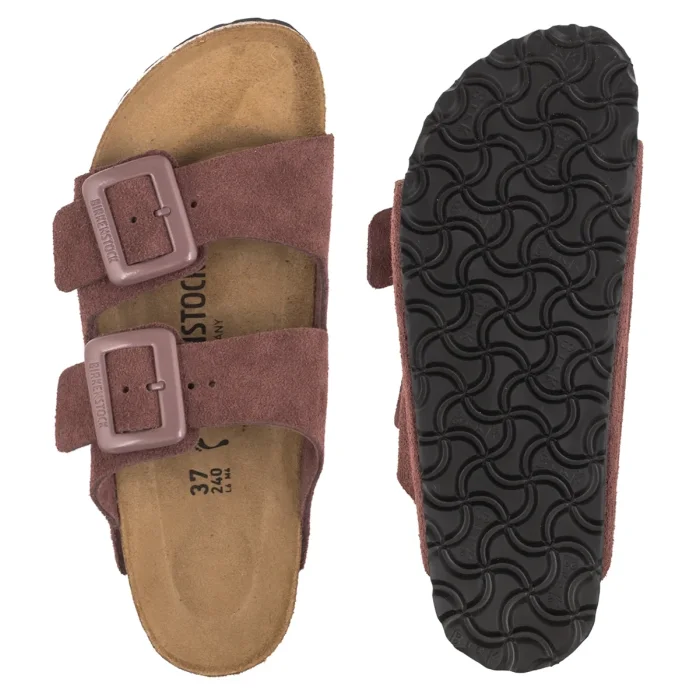 Klapki Birkenstock Arizona Cushion Buckle Pepper Suede 1033103 – zdjęcie 5