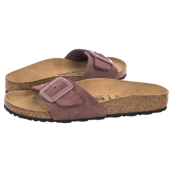 Klapki Birkenstock Madrid Cushion Buckle Suede Pepper Suede 1033013 – zdjęcie 1