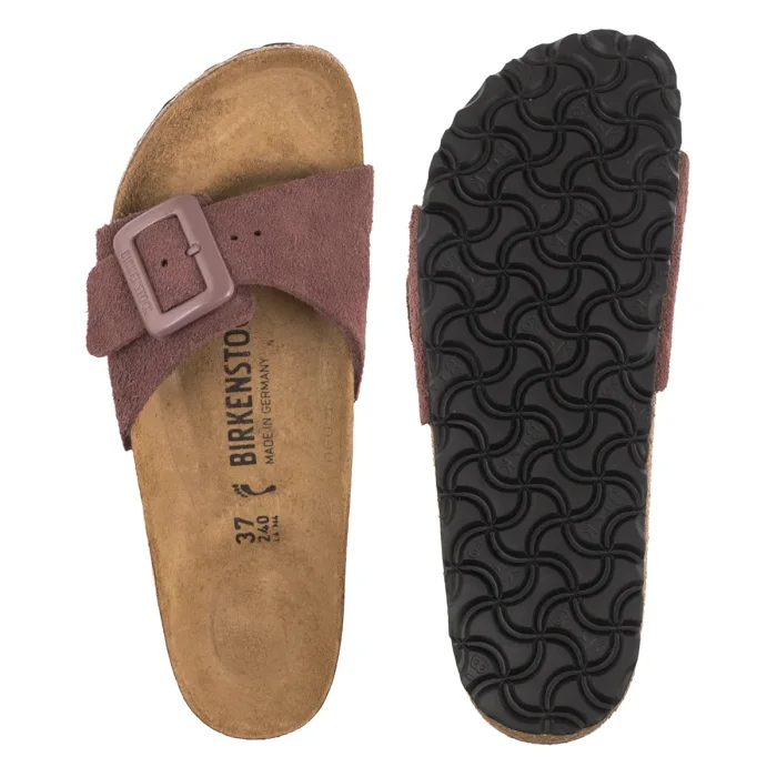 Klapki Birkenstock Madrid Cushion Buckle Suede Pepper Suede 1033013 – zdjęcie 5