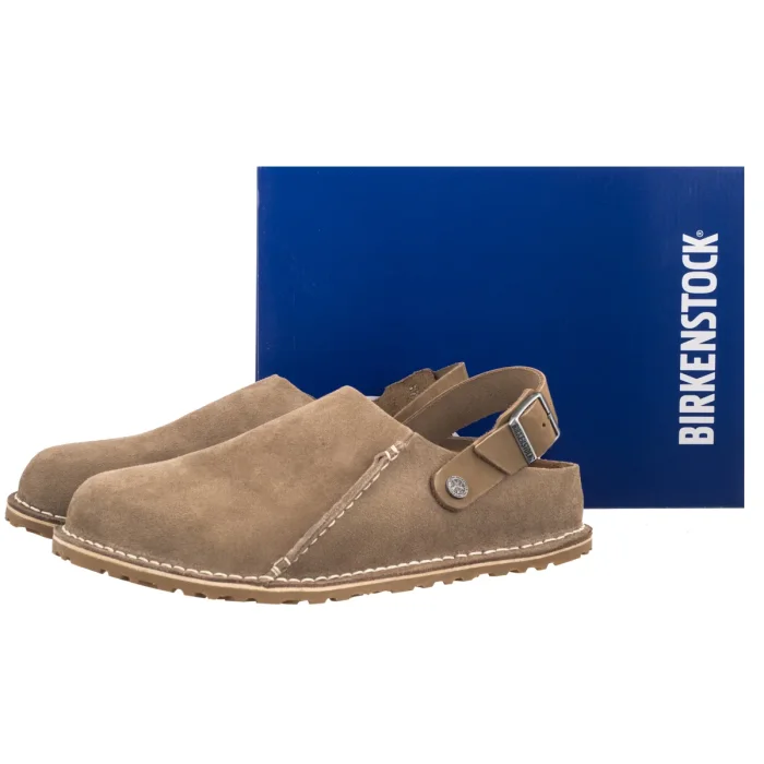 Kapcie Birkenstock Lutry Premium Suede Gray Taupe Suede 1025293 – zdjęcie 6