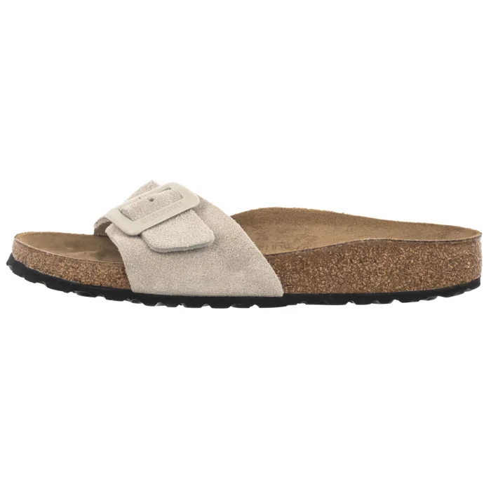 Klapki Birkenstock Madrid Cushion Buckle Suede Oyster Suede Leather 1032992 – zdjęcie 2