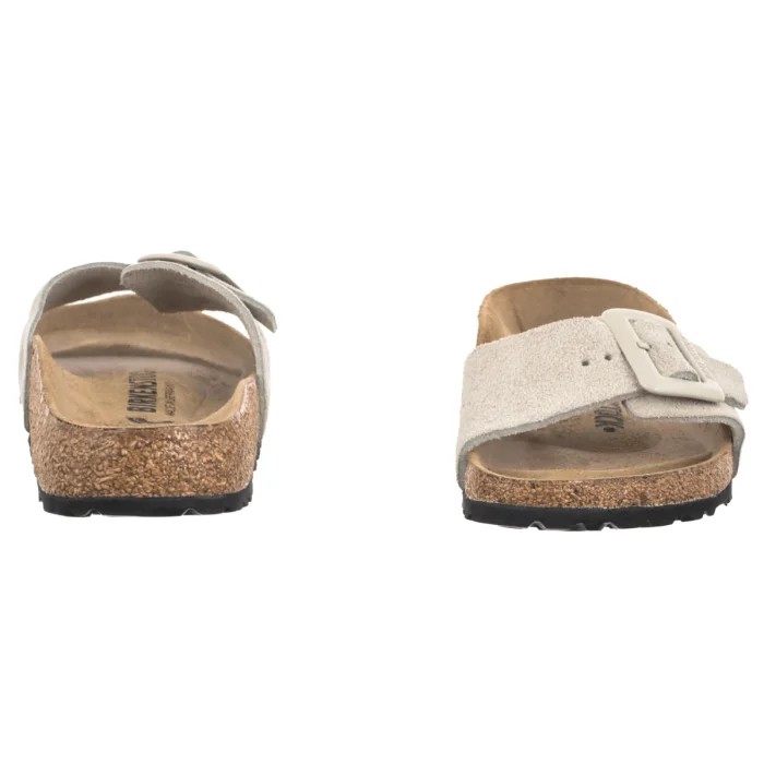 Klapki Birkenstock Madrid Cushion Buckle Suede Oyster Suede Leather 1032992 – zdjęcie 4