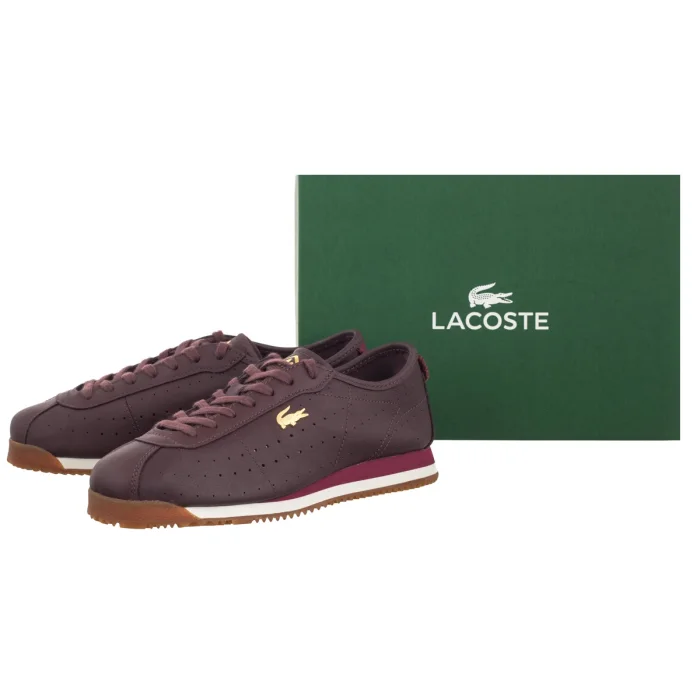 Sneakersy Lacoste Club-Low 2266 SFA Burg/Gum-Leather 752SFA0103AMD – zdjęcie 6