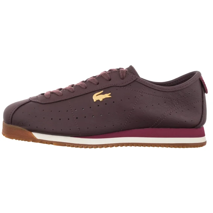 Sneakersy Lacoste Club-Low 2266 SFA Burg/Gum-Leather 752SFA0103AMD – zdjęcie 2