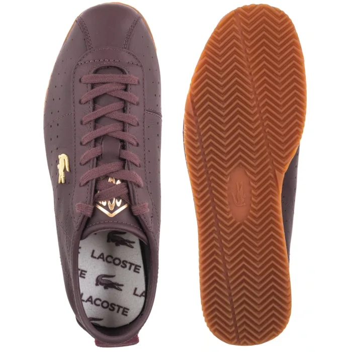 Sneakersy Lacoste Club-Low 2266 SFA Burg/Gum-Leather 752SFA0103AMD – zdjęcie 5