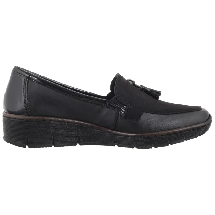 Mokasyny Rieker Czarne 53771-00 Black – zdjęcie 3