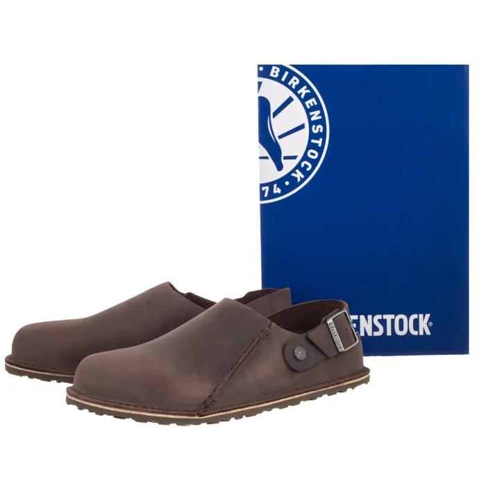 Klapki Birkenstock Lutry Premium Wider Strap Habana Leather Oiled 1032475 – zdjęcie 6
