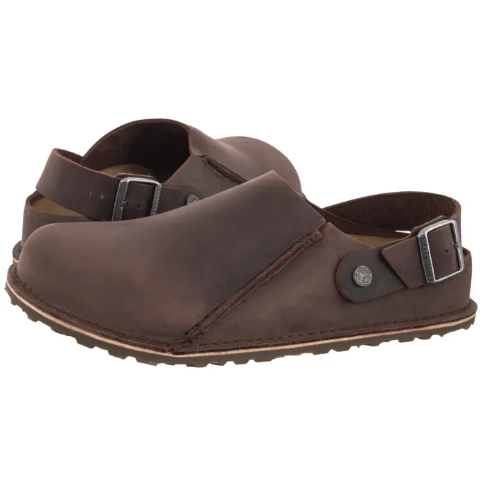 Klapki Birkenstock Lutry Premium Wider Strap Habana Leather Oiled 1032475 – zdjęcie 1