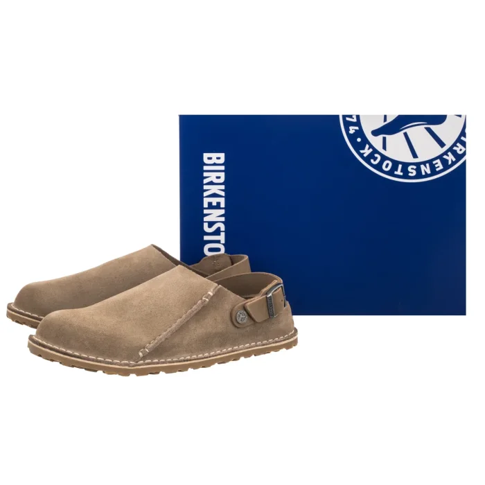 Klapki Birkenstock Lutry Premium Suede Gray Taupe 1025297 – zdjęcie 6