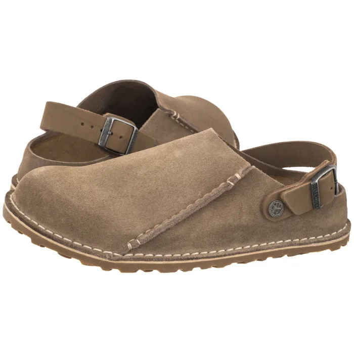 Klapki Birkenstock Lutry Premium Suede Gray Taupe 1025297 – zdjęcie 1