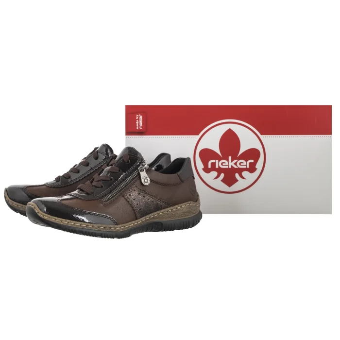 Półbuty Rieker Brązowe N3200-24 Brown – zdjęcie 6