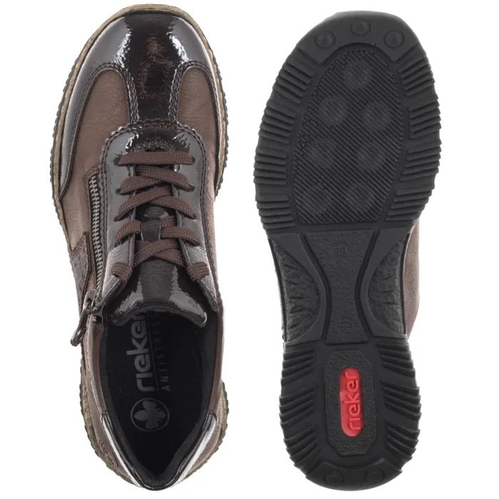 Półbuty Rieker Brązowe N3200-24 Brown – zdjęcie 5