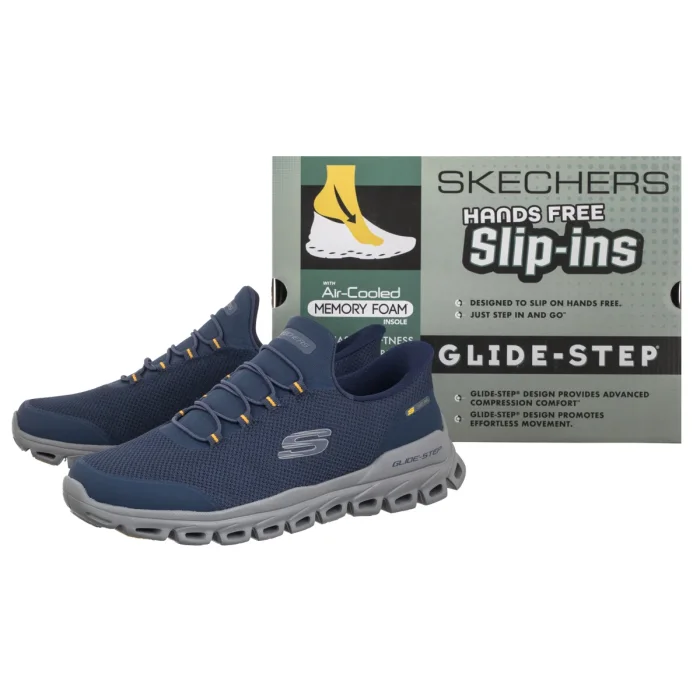 Sneakersy Skechers Glide-Step Remnynt Navy/Yellow 233017/NVYL – zdjęcie 6