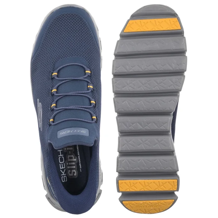 Sneakersy Skechers Glide-Step Remnynt Navy/Yellow 233017/NVYL – zdjęcie 5