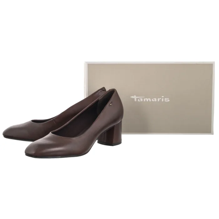 Czółenka Tamaris Brązowe 1-22437-47 350 Mahogany Leather – zdjęcie 6