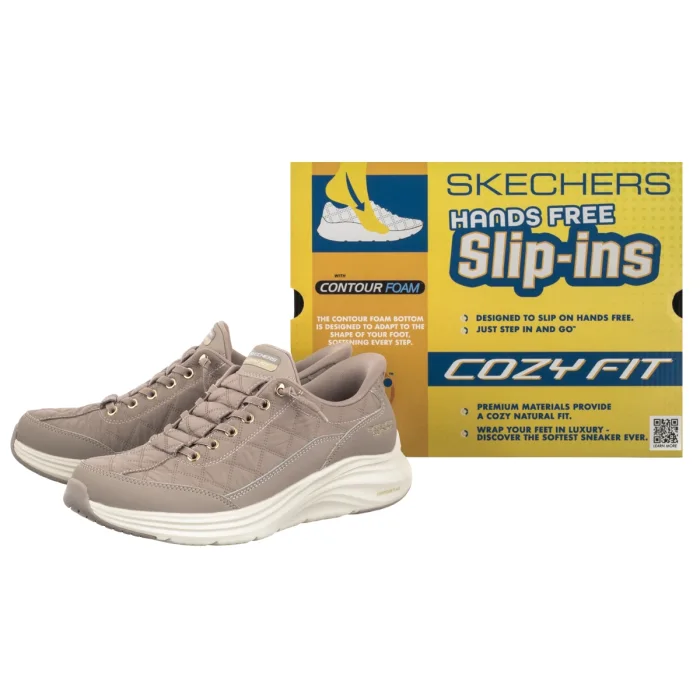 Sneakersy Skechers Contour Foam Slip-Ins Taupe 150413/TPE – zdjęcie 6