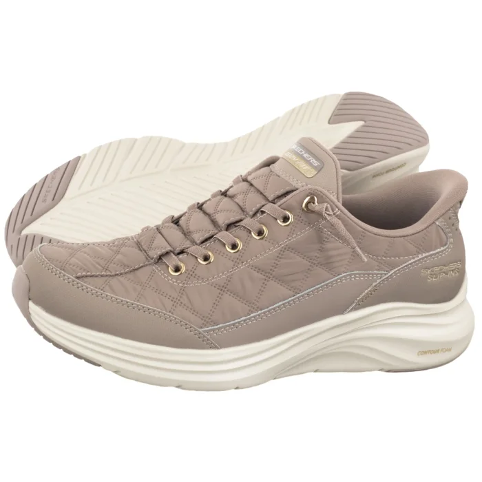 Sneakersy Skechers Contour Foam Slip-Ins Taupe 150413/TPE – zdjęcie 1