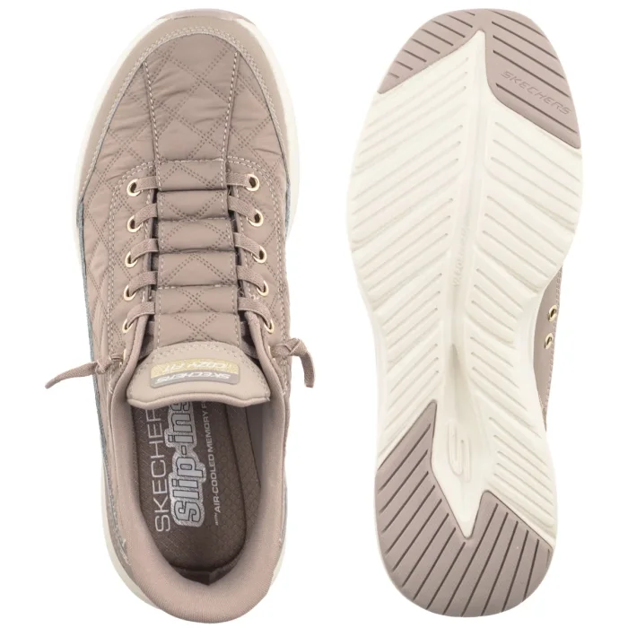 Sneakersy Skechers Contour Foam Slip-Ins Taupe 150413/TPE – zdjęcie 5