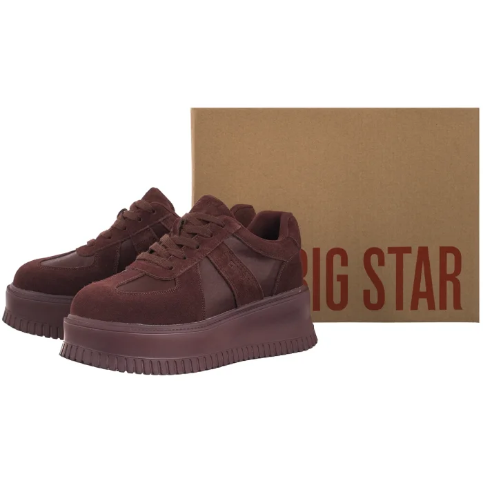 Sneakersy Big Star Burgundowe UU274050 – zdjęcie 6