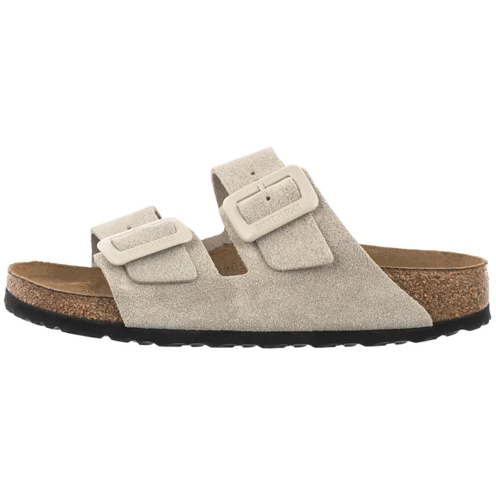 Klapki Birkenstock Arizona Cushion Buckle Oyster Suede 1033088 – zdjęcie 2