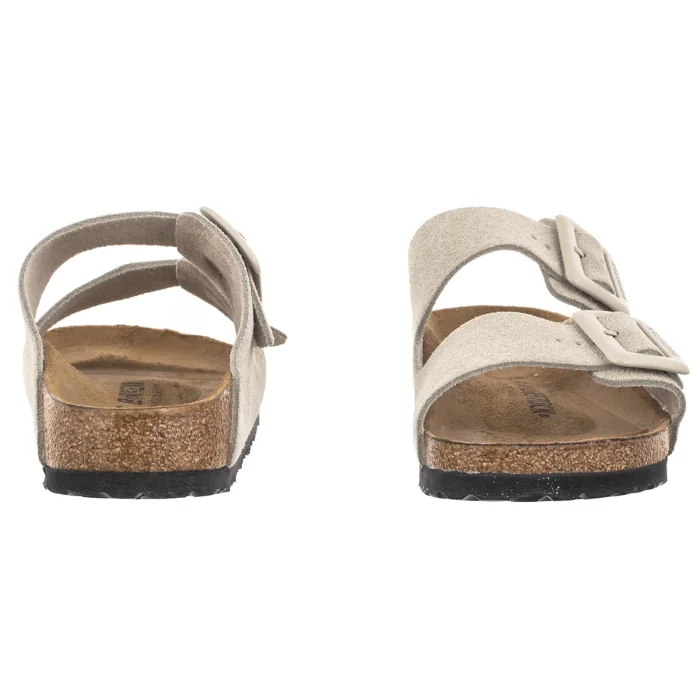 Klapki Birkenstock Arizona Cushion Buckle Oyster Suede 1033088 – zdjęcie 4