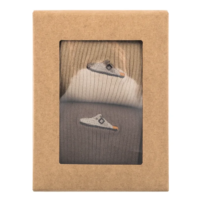 Skarpety 2 pary Birkenstock 2 Pack Cotton Rib Sandcastle/Pepper 1033170 – zdjęcie 3
