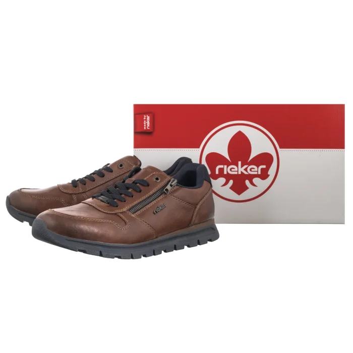 Półbuty Rieker Brązowe B0513-24 Brown – zdjęcie 6