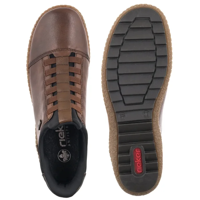 Sneakersy Rieker Brązowe L7562-22 Brown – zdjęcie 5