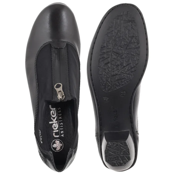 Półbuty Rieker Czarne 41765-00 Black – zdjęcie 5