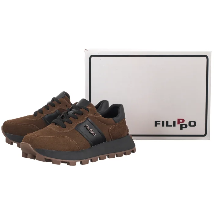 Sneakersy Filippo Khaki Czarne DP7983/26 KH BK – zdjęcie 6