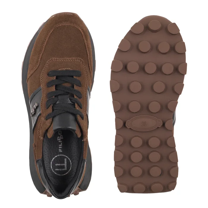 Sneakersy Filippo Khaki Czarne DP7983/26 KH BK – zdjęcie 5