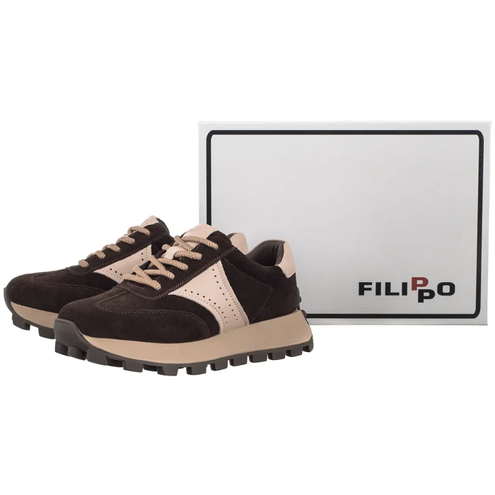 Sneakersy Filippo Ciemnobrązowe DP7976/26 D BR – zdjęcie 6
