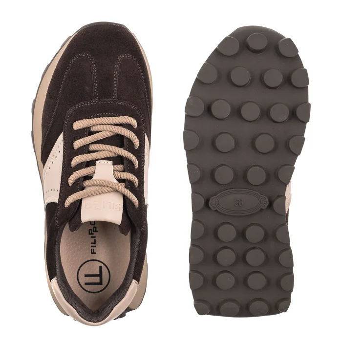 Sneakersy Filippo Ciemnobrązowe DP7976/26 D BR – zdjęcie 5
