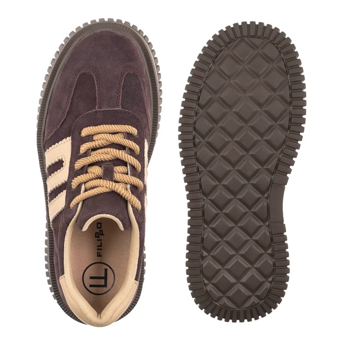 Sneakersy Filippo Ciemnobrązowe DP7111/26 D BR – zdjęcie 5