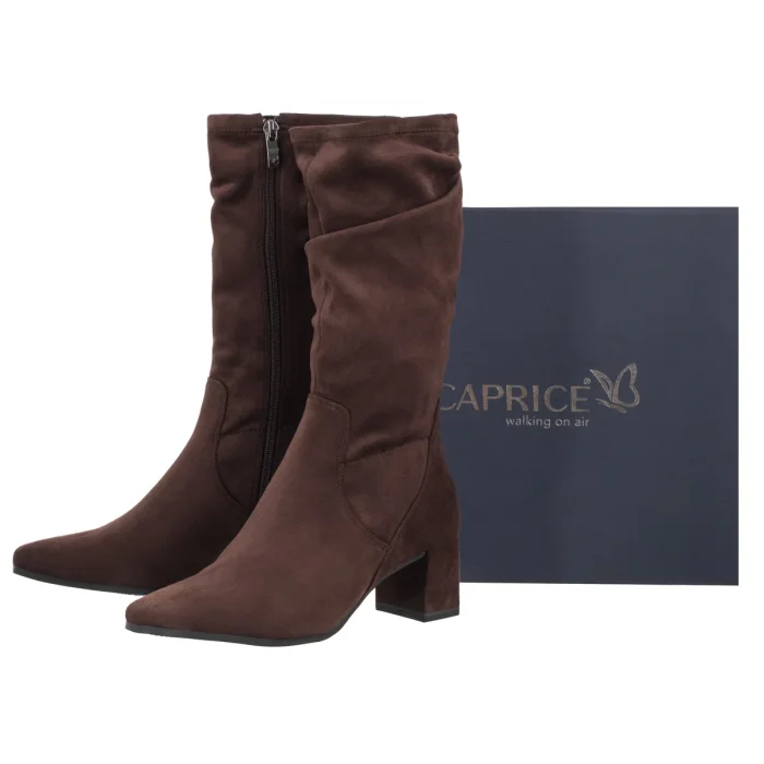 Kozaki Caprice Brązowe 9-25303-47 302 Dk Brn Stretch – zdjęcie 6