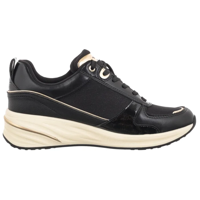 Sneakersy Tamaris Czarne/Złote 1-23754-45 048 Black/Gold – zdjęcie 3