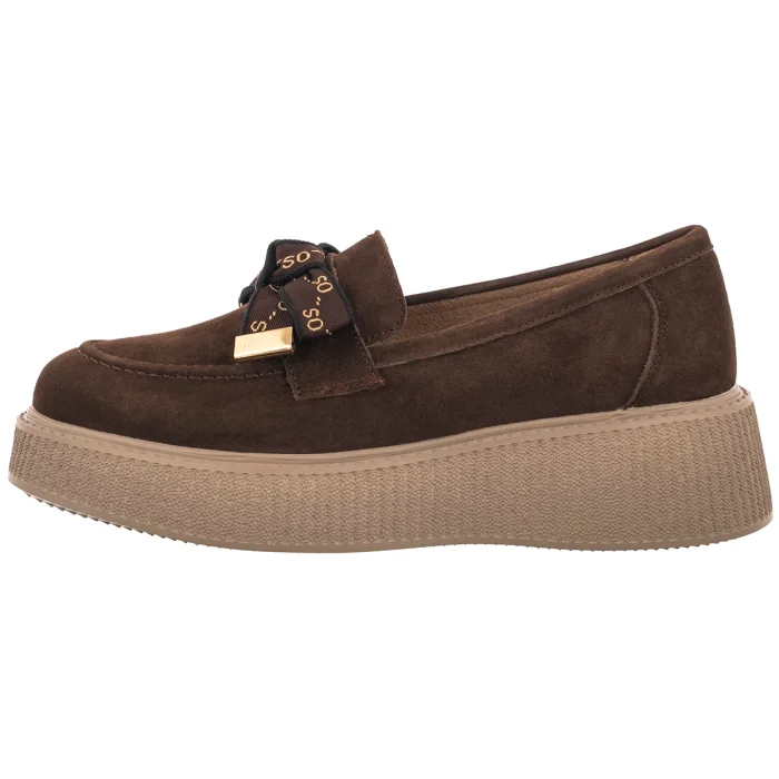 Mokasyny Filippo Ciemnobrązowe DP8293/26 D BR – zdjęcie 2