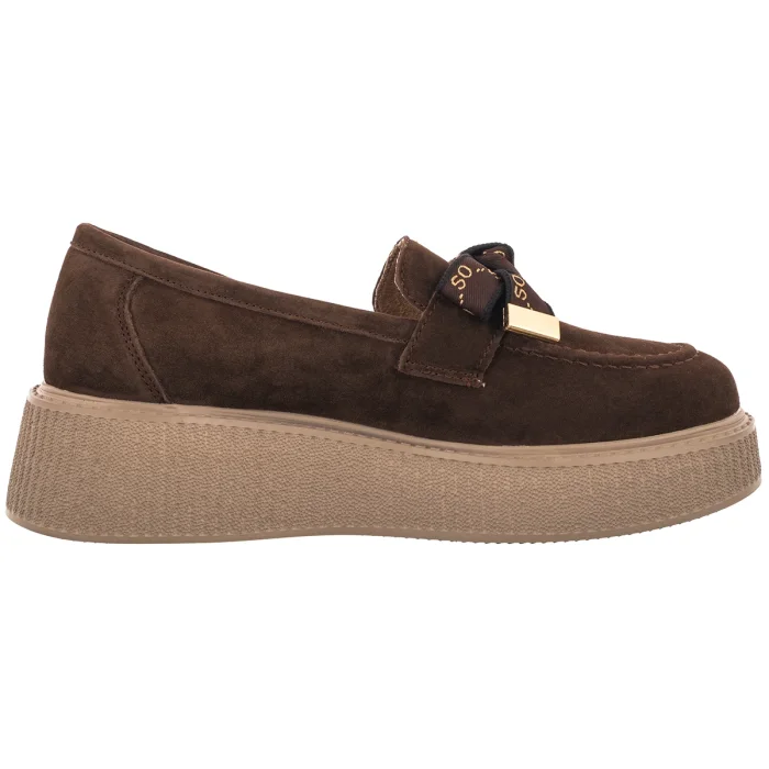Mokasyny Filippo Ciemnobrązowe DP8293/26 D BR – zdjęcie 3