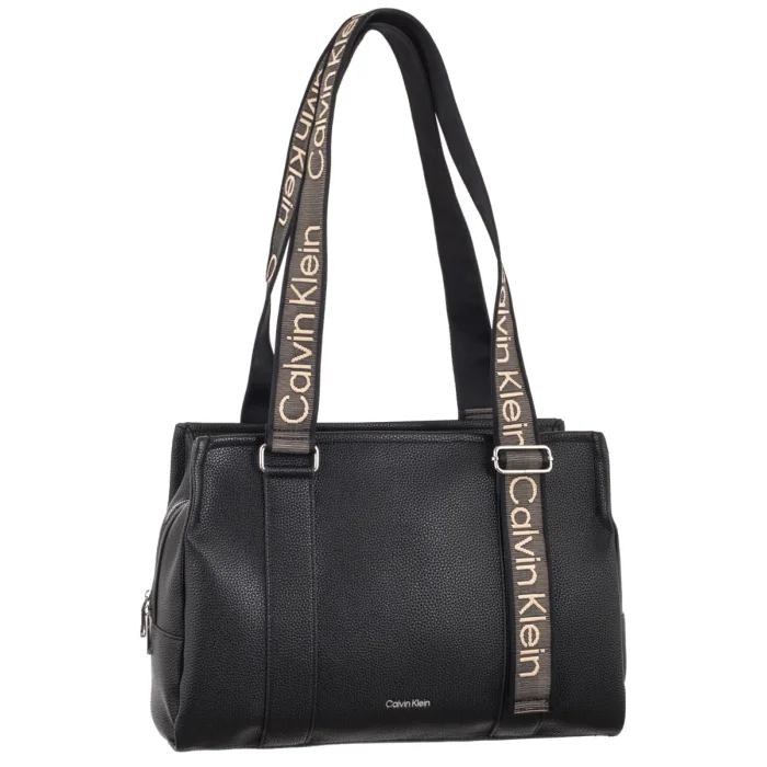 Torebka Szopperka Calvin Klein Webbing Adj Strap Tote Black LV04F3644G UB1  – zdjęcie 1