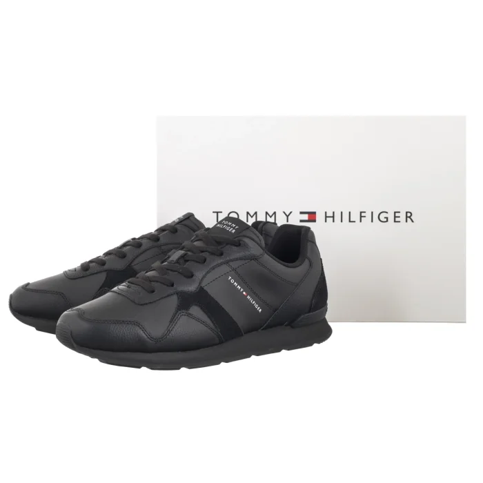 Sneakersy Tommy Hilfiger T Hilfiger Core Lth Runner Black FM0FM06002 BDS – zdjęcie 6