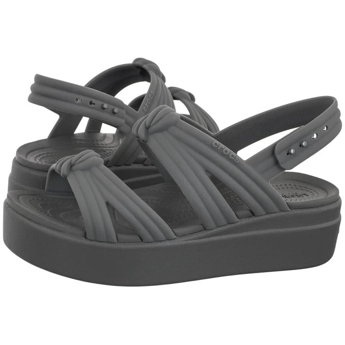 Sandały Crocs Brooklyn Knot Low Wedge Carbon 212864-0YK – zdjęcie 1