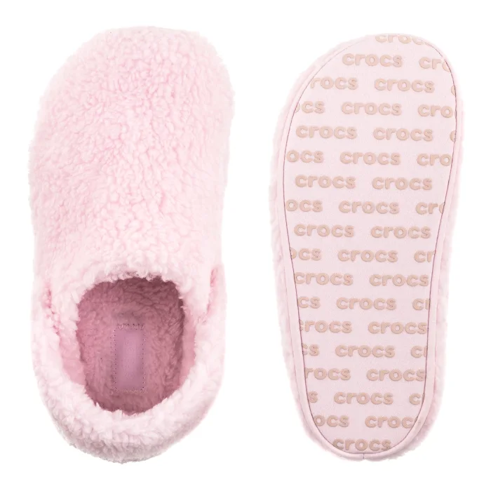 Kapcie Crocs Classic Cozzy Slipper Kid's Pink Milk 210856-6ZW – zdjęcie 5
