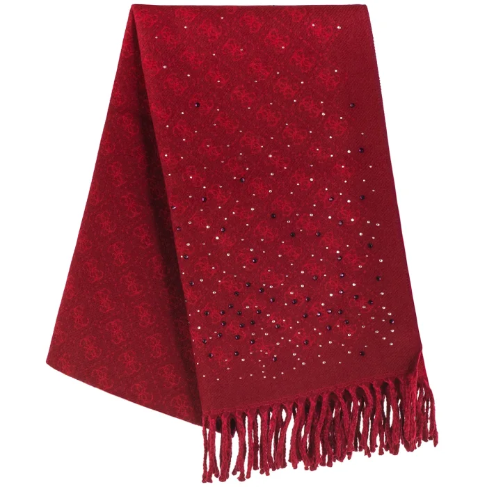Szal Guess Jewels 65 x 180 cm Jacquard Scarf AW5658 POL03 BUR – zdjęcie 1