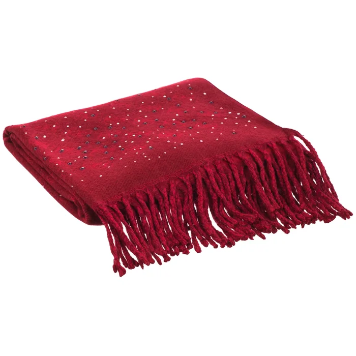 Szal Guess Jewels 65 x 180 cm Jacquard Scarf AW5658 POL03 BUR – zdjęcie 3