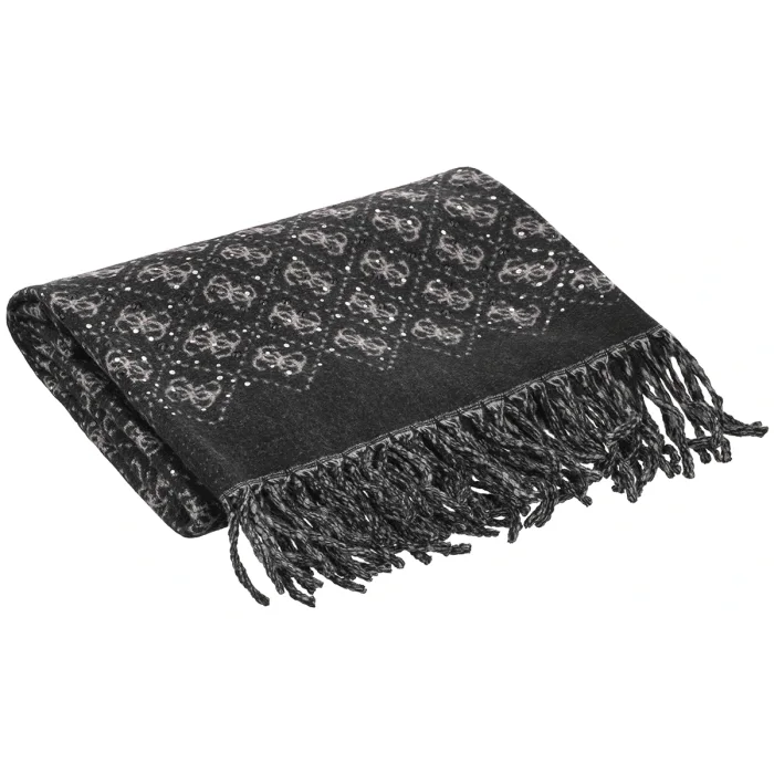 Szal Guess Jewels 65 x 180 cm Jacquard Scarf AW5658 POL03 BLA – zdjęcie 3