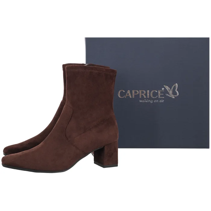 Botki Caprice Brązowe 9-25354-41 302 Dark Brown Stretch – zdjęcie 6
