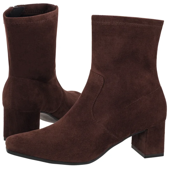 Botki Caprice Brązowe 9-25354-41 302 Dark Brown Stretch – zdjęcie 1