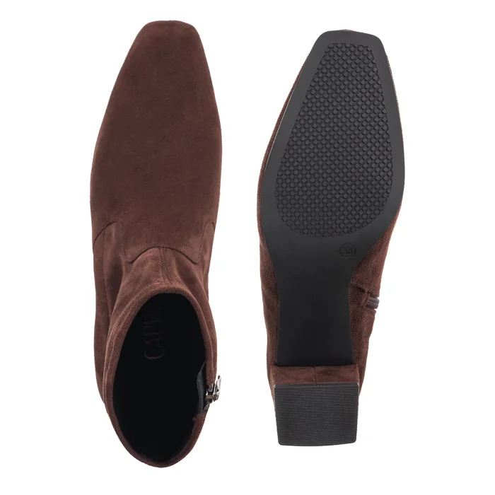 Botki Caprice Brązowe 9-25354-41 302 Dark Brown Stretch – zdjęcie 5